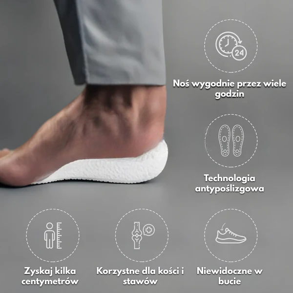 ComfyStep™ Ortopedyczne wkładki zwiększające wzrost - Centrum Ulgi