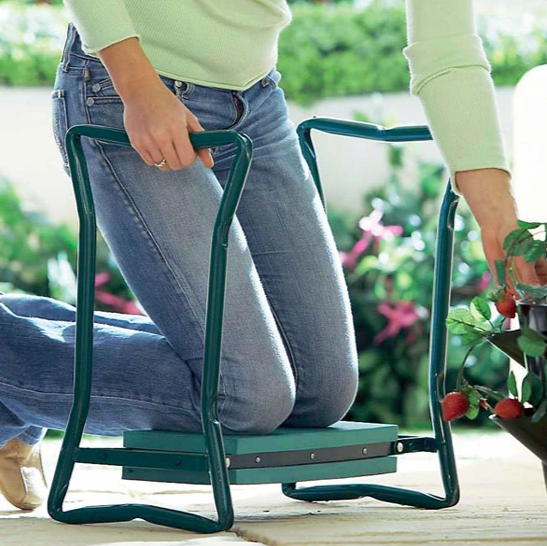 Wygodny Kneeler Ogrodowy z Rączkami – Zielony, Przenośny, Wytrzymały do Prac Ogrodowych i Kempingu 3